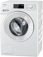 Miele WXD160WCS 24 Inch Front Load Smart Washer with 2.26 Cu. Ft. Capacity, Honeycomb™ Drum, DirectSensor User Interface, WiFiConn@ct, Mobile Control, CapDos, Add Laundry, 1600 RPM Spin Speed, 11 Wash Programs, Sanitize, and SoftSteam Option