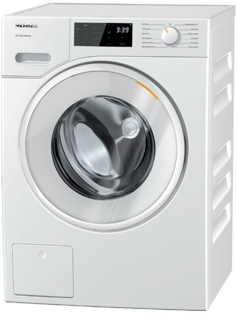 Miele WXD160WCS 24 Inch Front Load Smart Washer with 2.26 Cu. Ft. Capacity, Honeycomb™ Drum, DirectSensor User Interface, WiFiConn@ct, Mobile Control, CapDos, Add Laundry, 1600 RPM Spin Speed, 11 Wash Programs, Sanitize, and SoftSteam Option