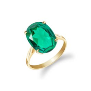 Emerald Lucia Signature Ring in 9ct Gold