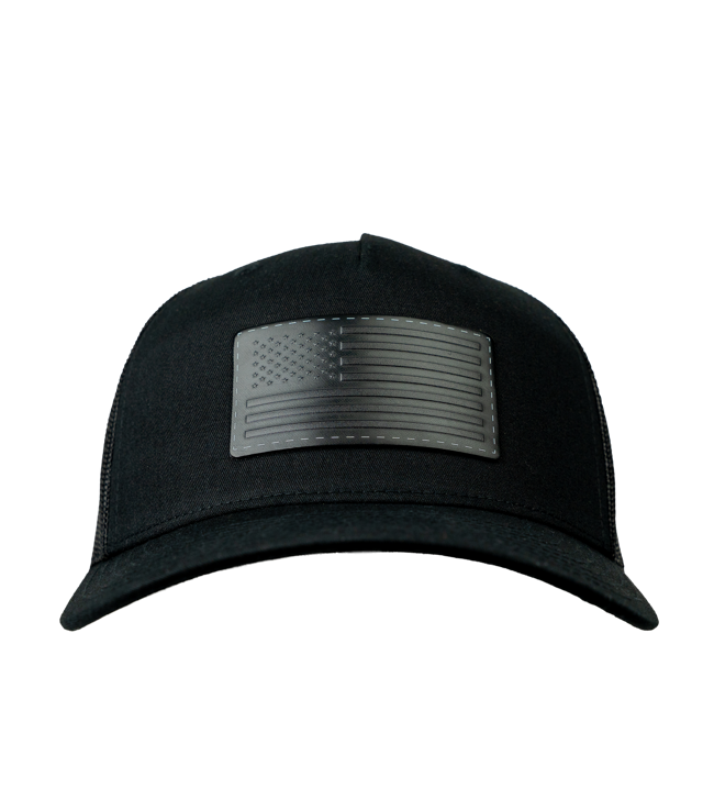 Black Flag Leather Patch Hat
