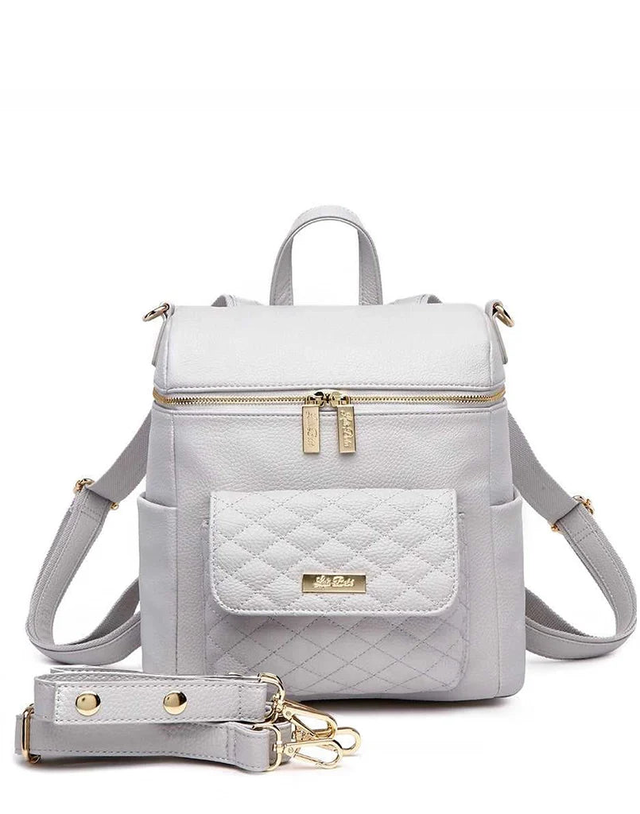 Luli Bebé Petit Monaco Diaper Bag | Stone Grey