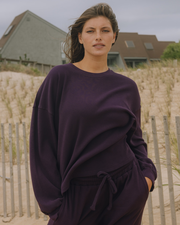 Oversized Sport Thermal - Plum with Monochrome Patch