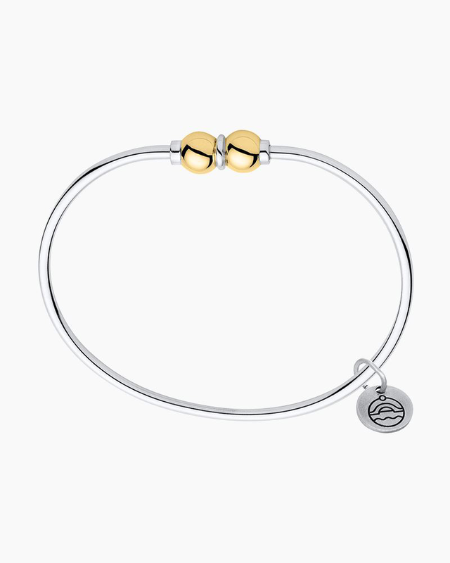 Double Bead Bracelet in Two-Tone