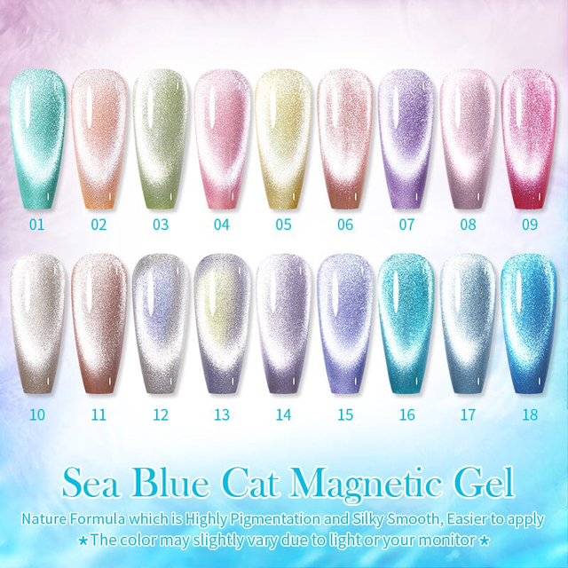 Sea Blue Cat Magnetic Gel Polish 10ml