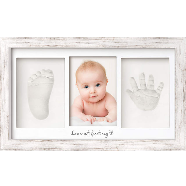 Baby Handprint & Footprint Keepsake Duo Frame