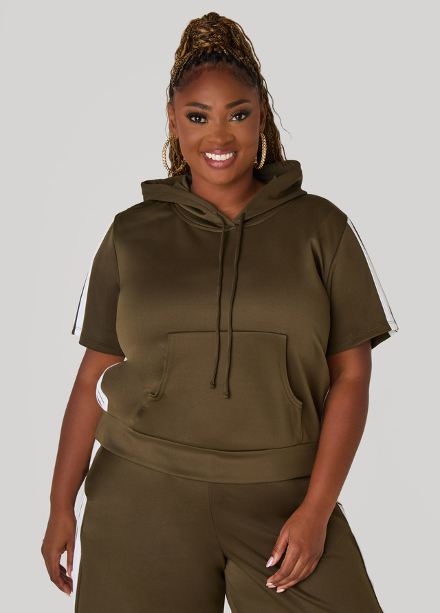 Hooded Striped Pullover