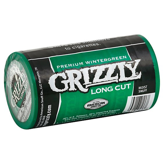 Grizzly Long Cut Wintergreen Smokeless Tobacco - Case