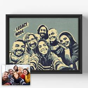 Together- Horizontal Pop Art Family Portrait