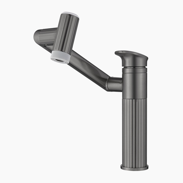 Lefton 1080° Rotatable Single-Hole Bathroom Faucet With Temperature Display-BF2208-PRO
