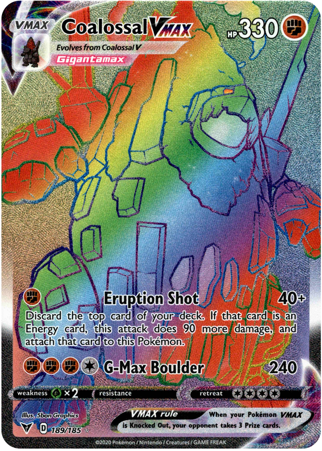 Coalossal VMAX Hyper Rare - 189/185 - Vivid Voltage - Holo