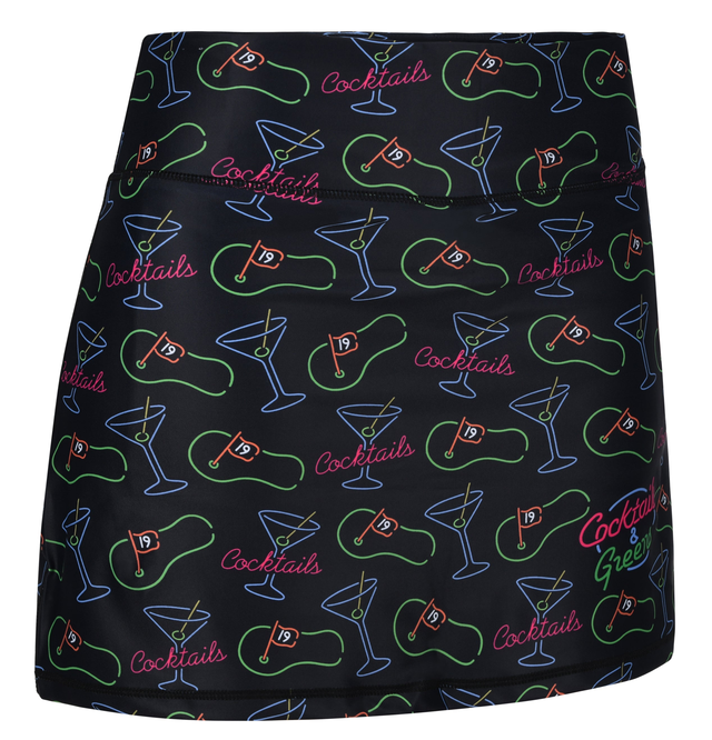 Cocktails & Greens Ladies Active SKORT by ReadyGOLF