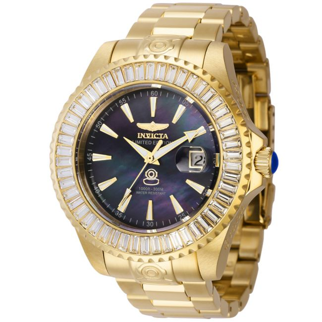 Invicta Grand Diver Automatic Men's Watch w/ Mother of Pearl Dial - 47mm. Gold (44315)