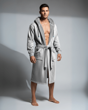The DudeRobe - Men's Luxury Hooded Bathrobe