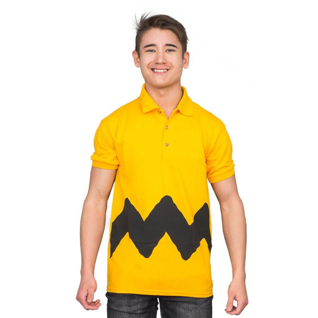 Charlie Brown Polo Button Up Costume T-Shirt