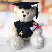 Personalized Cap & Gown Class Of Graduation Cream Plush Bear