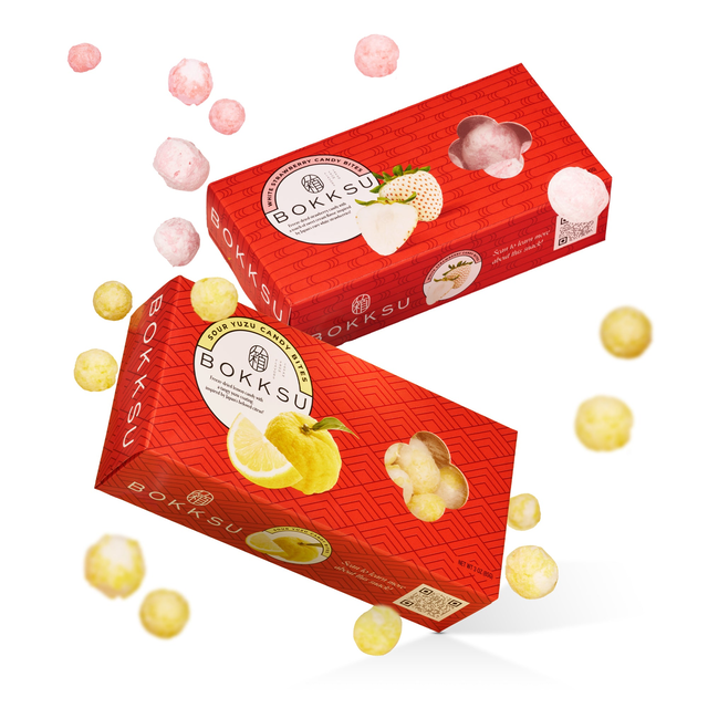 Japanese Candy Bites Duo: White Strawberry & Sour Yuzu