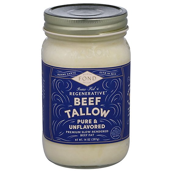 Fond Bone Broth Beef Tallow Pure Unflavored - 14 FZ