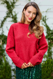 Natalie Red Knit Sweater