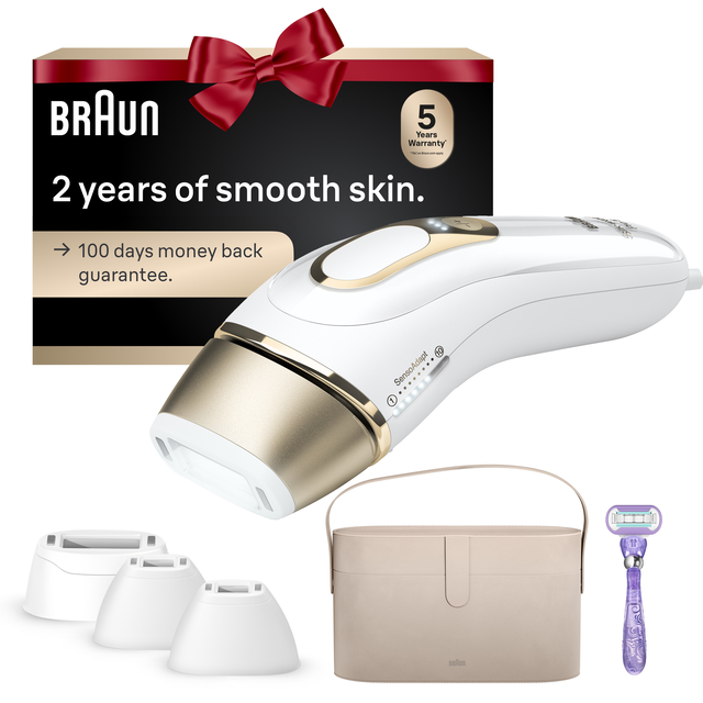 Braun Silk·expert Pro 5 IPL: Alternative to Laser Hair Removal with 4 Caps and Vanity Case, PL5347
