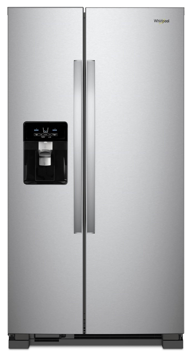 Whirlpool 21.4-cu ft Side-by-Side Refrigerator with Ice Maker, Water and Ice Dispenser (Fingerprint Resistant Stainless Steel)