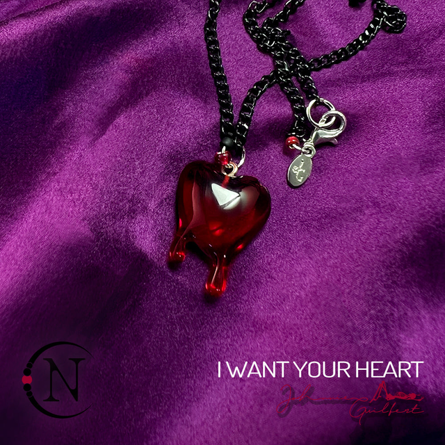 ZOMBIE Necklace ~ I Want Your Heart by Johnnie Guilbert ~ LIMITED EDITION