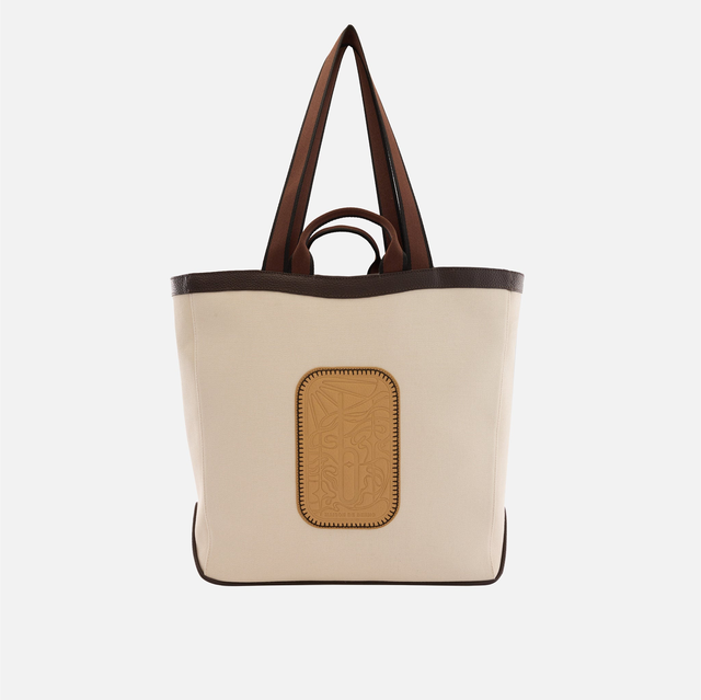 MAISON TOTE LARGE CANVAS SAND/BISQUE
