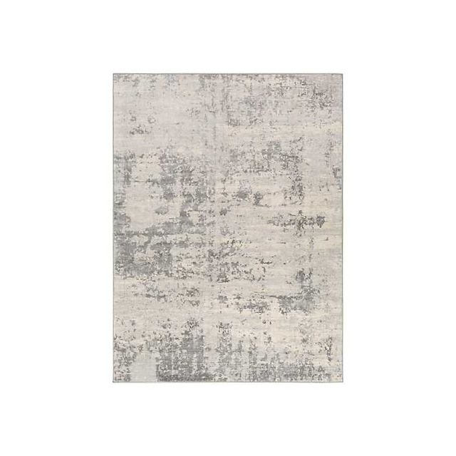Gray Abstract Woven Area Rug, 5x7