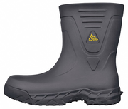 Rubber Boot: Composite Toe/Waterproof, Rigid Plastic, EVA/Rubber, Black, ACE, 6, Std Ht, 1 PR