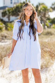Make My Night Dress, Blue Gingham