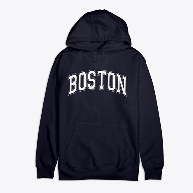Boston Massachusetts Varsity Premium Cotton Hoodie
