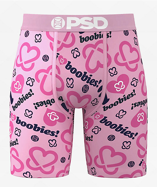 PSD x Keep A Breast Foundation I Heart Boobies Pink Boxer Briefs