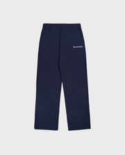 Serif Logo Wide Sweatpant - Navy/White