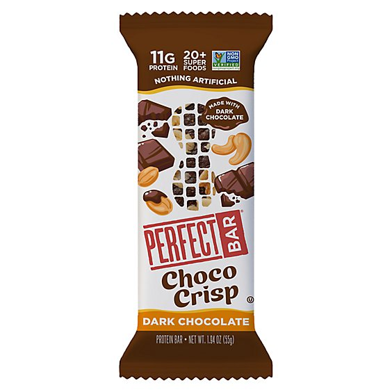 Perfect Bar Choco Crisp Gluten-Free Dark Chocolate Nut Butter Kosher Protein Bar - 1.94 Oz