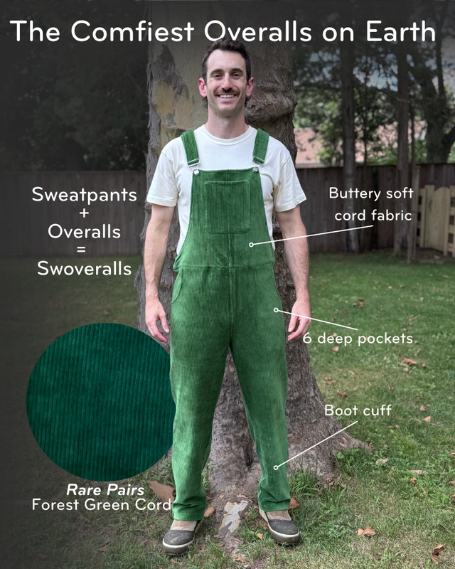 Corduroy Swoveralls - Forest Green