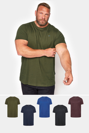 BadRhino Big & Tall 5 Pack Black & Blue Core T-Shirts