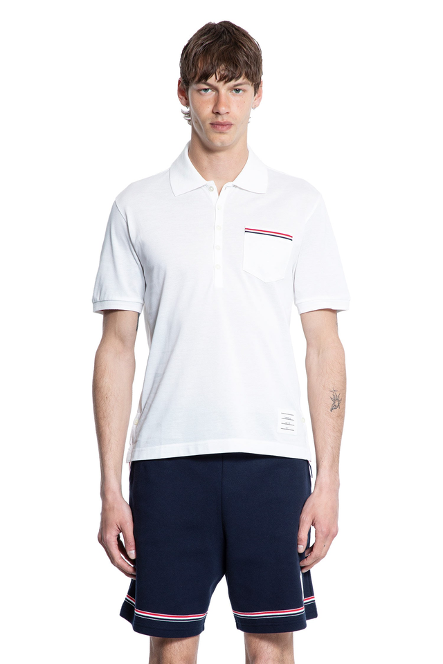 THOM BROWNE MAN WHITE T-SHIRTS & TANK TOPS