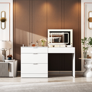 55'' W Vanity Desk Dressing Table with Flip Desk & LED Light
