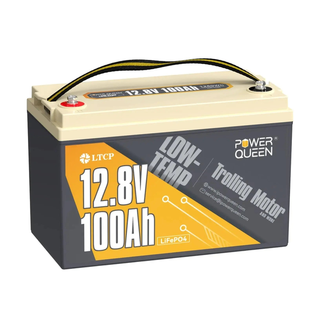 [Like New] Power Queen 12V 100Ah Low-Temp Deep Cycle Lithium Battery