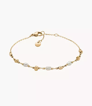 Agnethe Pearl Gold-Tone Stainless Steel Bracelet