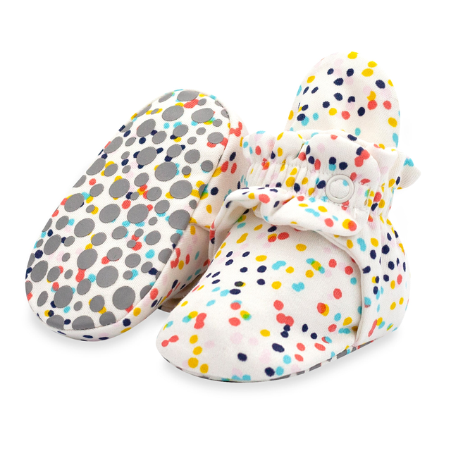 Confetti Organic Cotton Gripper Baby Bootie