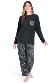 Leopard Print Microfleece Pyjama Set