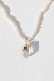 Ivory Channel Quartz Necklace