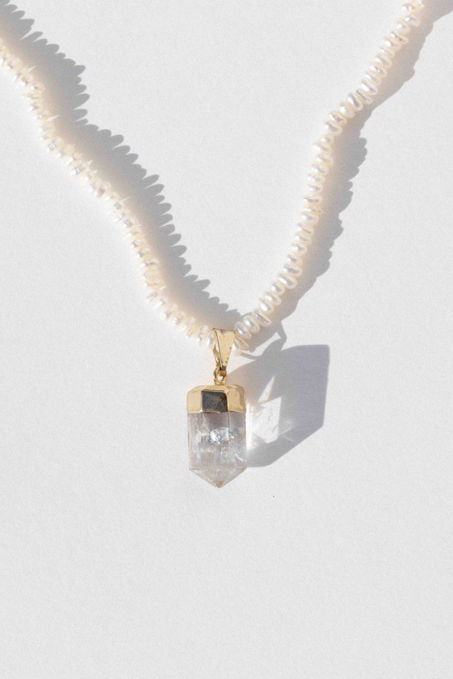Ivory Channel Quartz Necklace