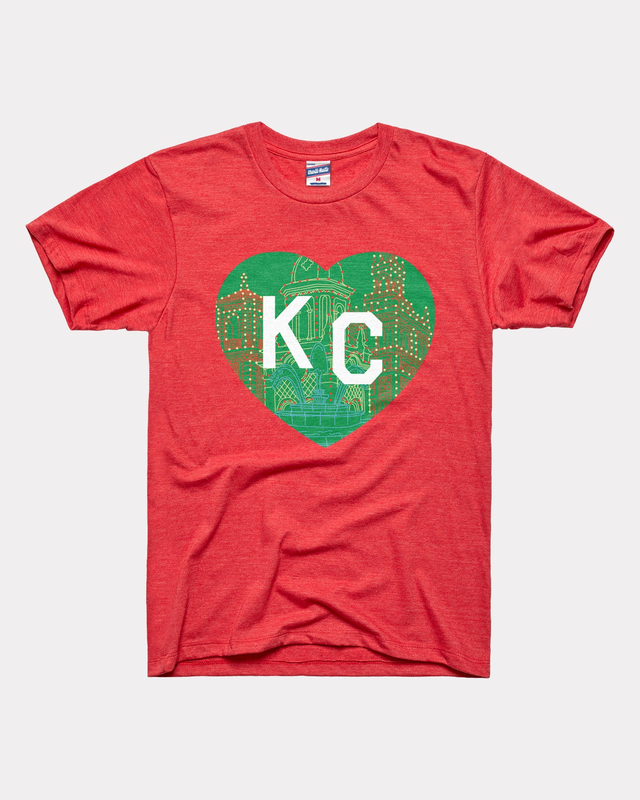 Plaza Lights 2025 KC Heart Red T-Shirt