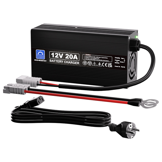 Chargeur de batterie intelligent 20A 12V pour batteries au lithium (LiFePO4)