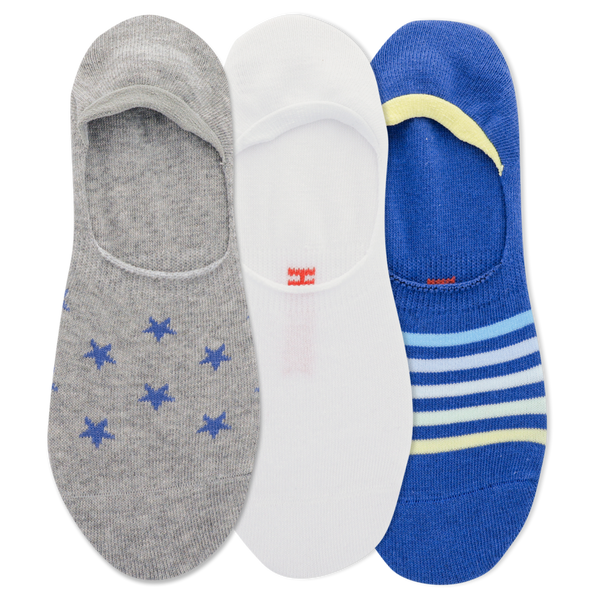 HOTSOX Men's Stars & Stripes 3 Pack Liner Socks