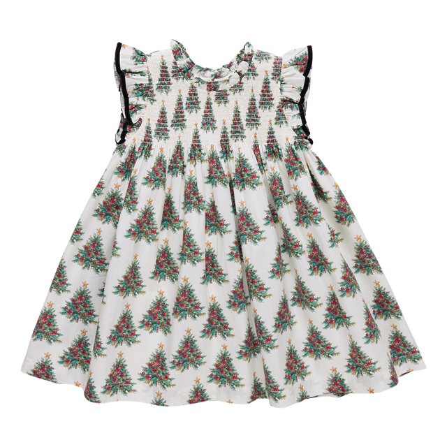 Girls Stevie Dress - Vintage Trees