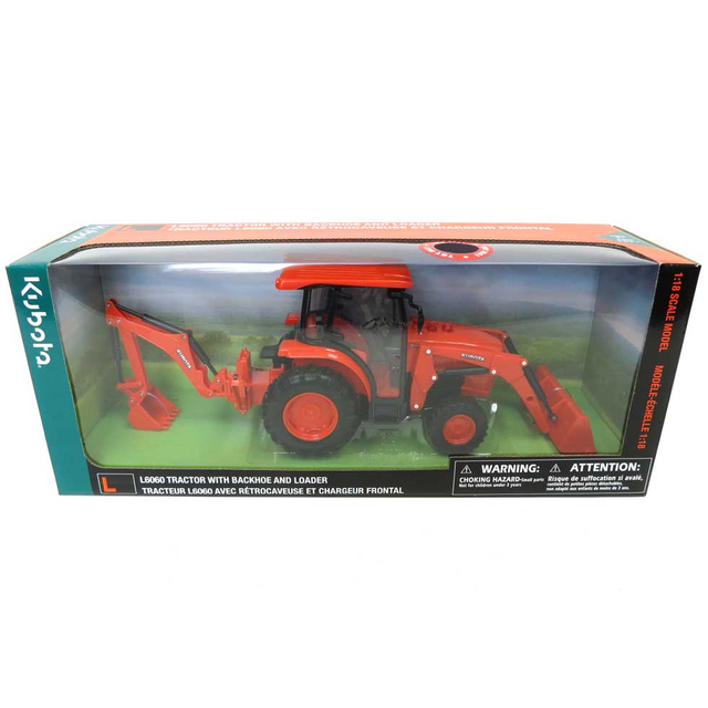 1/18 Kubota L6060 with Loader & Backhoe by New Ray