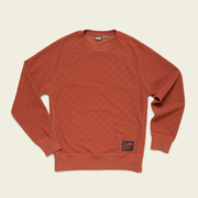 Eleos Fleece Crewneck - Grids : Terracotta
