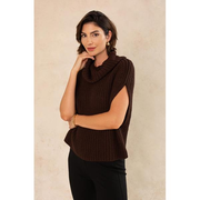 Cate Sleeveless Turtleneck Sweater